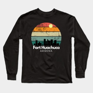 Fort Huachuca, Arizona // Vintage Sunset Skyline Long Sleeve T-Shirt